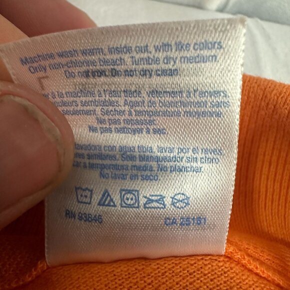 Gildan Ultra Cotton Orange Polo Shirt L Schnucks Logo 100% Cotton - Picture 6 of 7